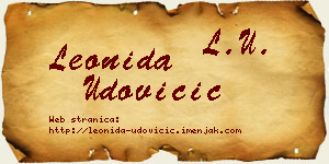 Leonida Udovičić vizit kartica